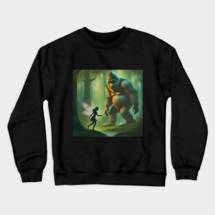 Bigfoot with fairy Crewneck Sweatshirt